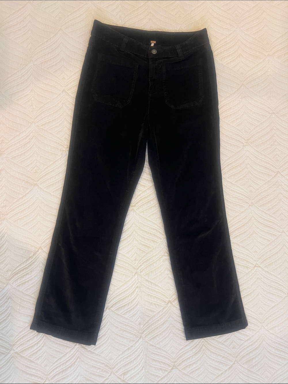 Free People Black Straight Leg Pants